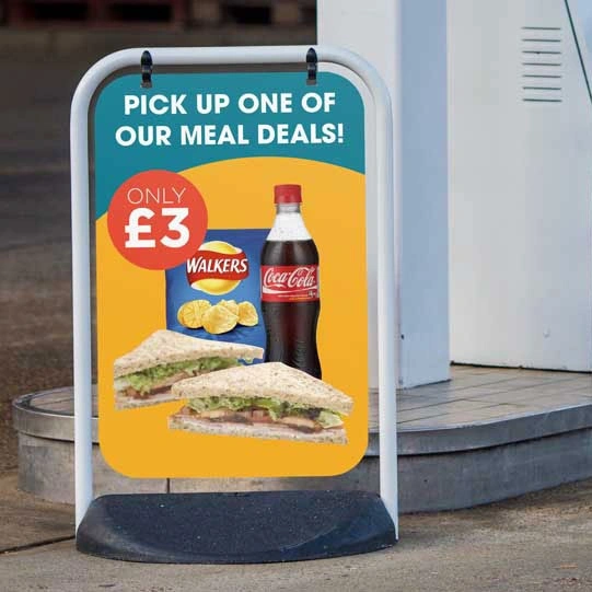 EcoSwinger2 Pavement Sign White